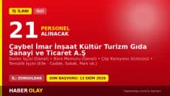 Çaybel İmar İnşaat Kültür Turizm Gıda San. ve Tic. A.Ş 21 geçici işçi alımı ilanı Zonguldak Çaycuma