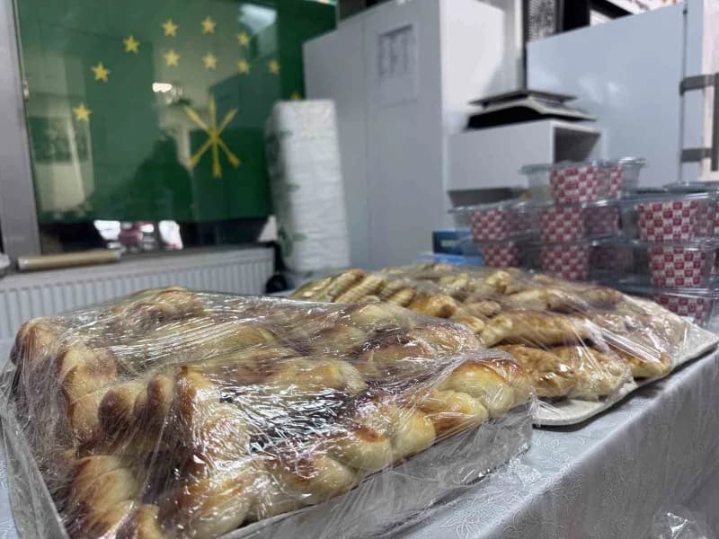 Kayseri’de Birleşik Kafkasya Derneği tarafından düzenlenen panayırda sergilenen geleneksel Çerkes ür