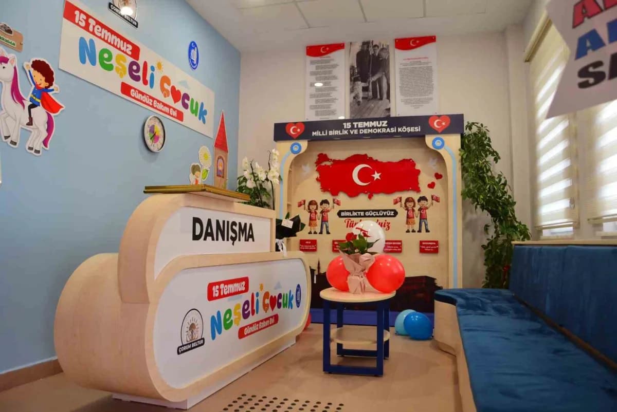 Açılışı gerçekleştirilen Gündüz Bakım evinin iç detayları