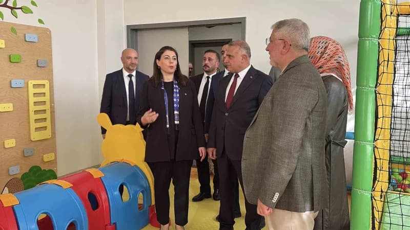 Açılışı gerçekleştirilen Gündüz Bakım Evi protokol üyeleri tarafından yerinde incelendi