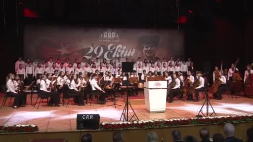 Şişli Cemal Reşit Rey Konser Salonu'nda 29 Ekim Cumhuriyet Bayramı töreni