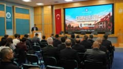 İnönü Üniversitesi’nde Cumhuriyet’in 103. yıl dönümü konferansından bir kare
