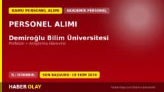 Demiroğlu Bilim Üniversitesi öğretim elemanı alımı ilanı, 2026 başvuru detayları
