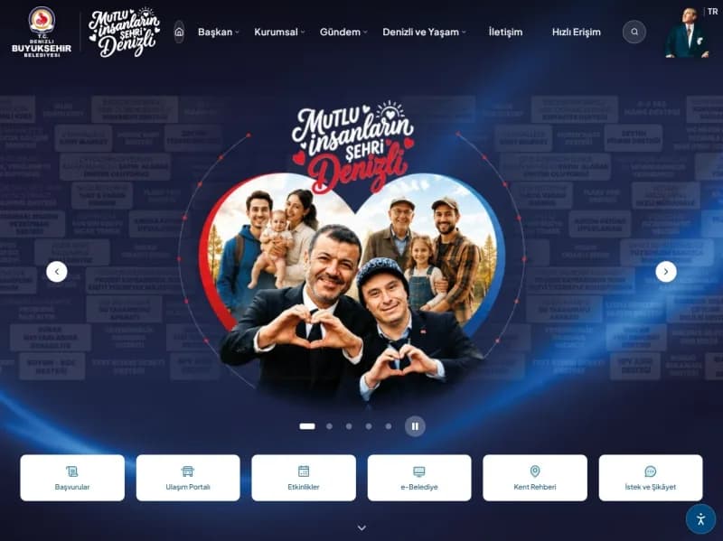 Denizli Büyükşehir Belediyesi, vatandaş odaklı hizmet anlayışını dijital dünyaya taşıyarak resmi internet sitesini yenil