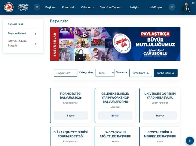 Denizli Büyükşehir Belediyesi, vatandaş odaklı hizmet anlayışını dijital dünyaya taşıyarak resmi internet sitesini yenil