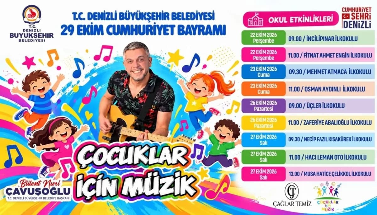 Denizli Büyükşehir Belediyesi, Türkiye Cumhuriyeti’nin 103. Kuruluş yıl dönümünü kentin dört Bir yanına yayılacak etkinl
