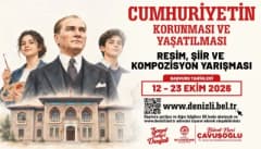 Denizli Büyükşehir Belediyesi tarafından Cumhuriyet’in 103. yılına özel düzenlenen resim, şiir ve kompozisyon yarışmasın