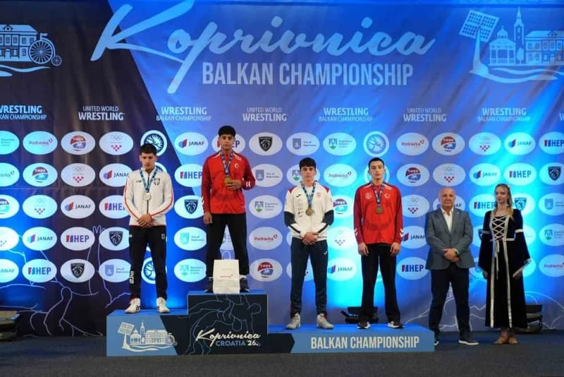 Hırvatistan’ın Koprivnica kentinde düzenlenen Balkan Güreş Şampiyonası’nda Denizlili güreşçilerimiz toplamda 4 altın ve