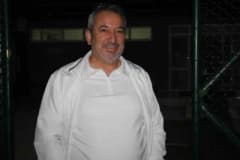 Denizli İdman Yurdu futbolcuları maç sırasında mücadele ediyor
