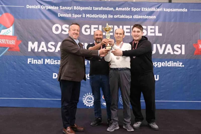 Denizli Organize Sanayi Bölgesi Müdürlüğü tarafından bu yıl 7. Kez düzenlenen Masa Tenisi Turnuvası'