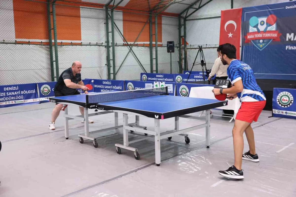 Denizli Organize Sanayi Bölgesi Müdürlüğü tarafından bu yıl 7. Kez düzenlenen Masa Tenisi Turnuvası'