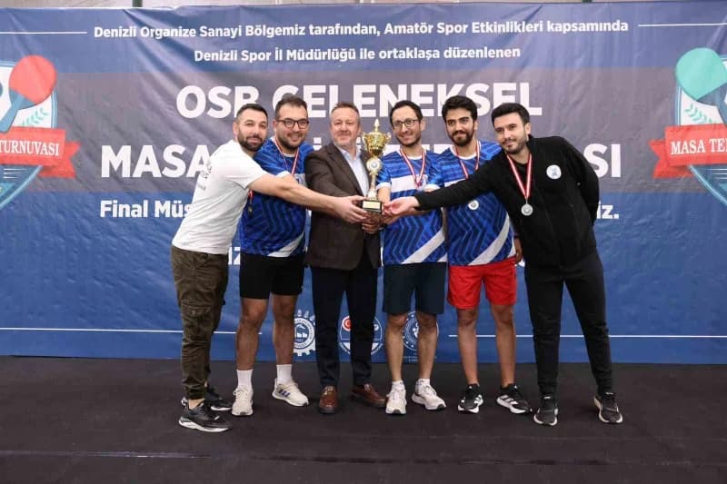 Denizli Organize Sanayi Bölgesi Müdürlüğü tarafından bu yıl 7. Kez düzenlenen Masa Tenisi Turnuvası'