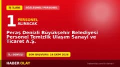 Denizli Peraş Denizli Büyükşehir Belediyesi büro personeli iş ilanı 2026