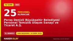 Denizli Peraş Denizli Büyükşehir Belediyesi personel alımı ilanı 2026