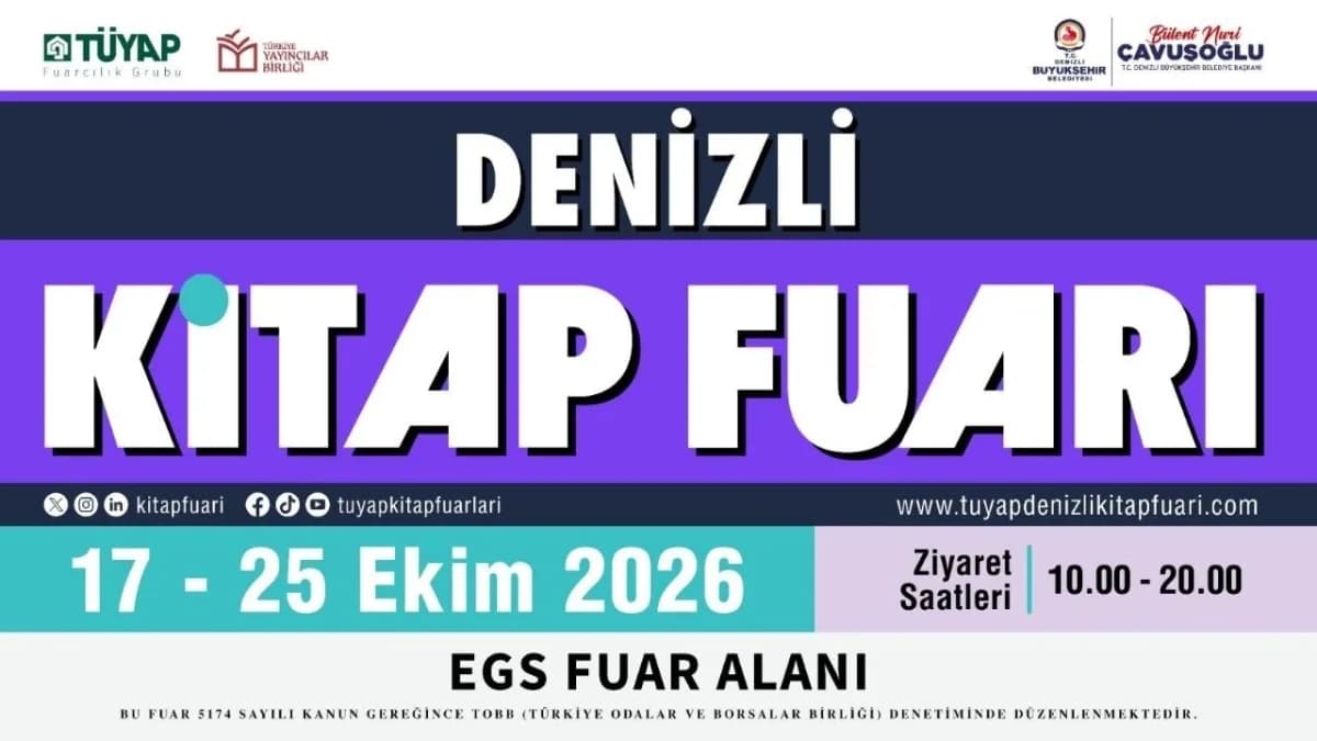 Denizli TÜYAP Kitap Fuarı’nda yazarlar ve ziyaretçiler kitaplar arasında etkinliklere katılıyor