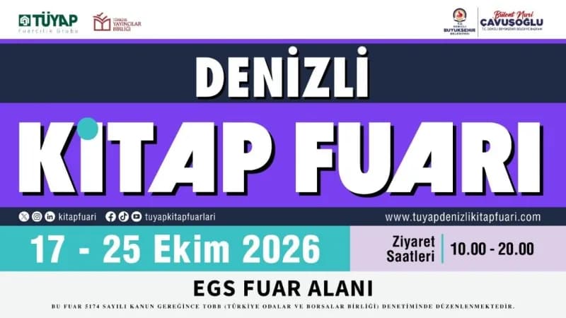 Denizli TÜYAP Kitap Fuarı’nda yazarlar ve ziyaretçiler kitaplar arasında etkinliklere katılıyor