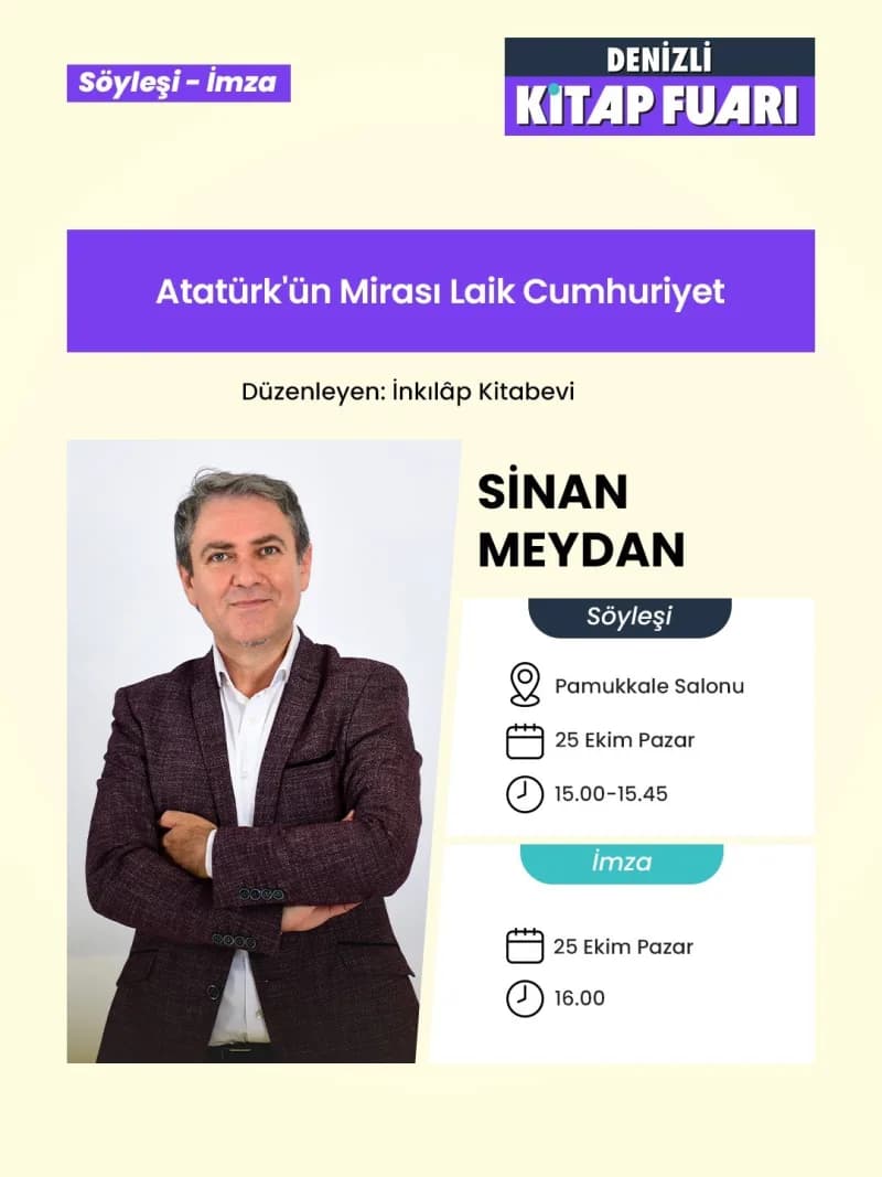 Denizli Büyükşehir Belediyesi’nin ev sahipliğinde, TÜYAP ve Türkiye Yayıncılar Birliği iş birliğiyle 17-25 Ekim 2026 tar