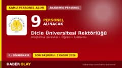 Dicle Üniversitesi öğretim elemanı alımı ilanı 2026 başvuru detayları ve kadro dağılımı
