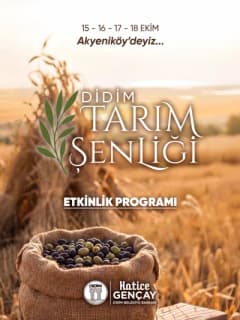 Didim Akyeniköy’de 15-18 Ekim tarihleri arasında düzenlenen Tarım Şenliği etkinliklerinden bir görünüm