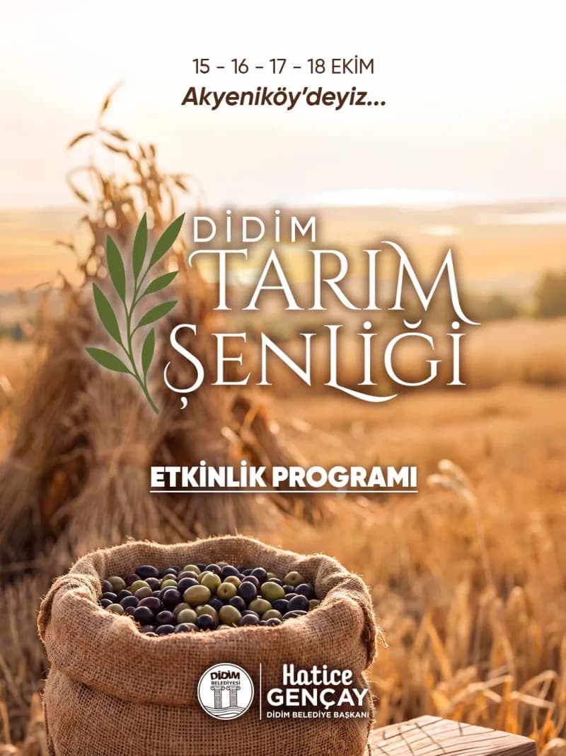 Didim Akyeniköy’de 15-18 Ekim tarihleri arasında düzenlenen Tarım Şenliği etkinliklerinden bir görünüm