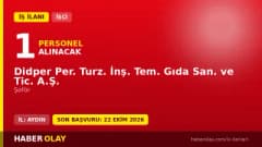 Didper Per. Turz. İnş. Tem. Gıda San. ve Tic. A.Ş. Didim şoför işçisi alımı ilanı