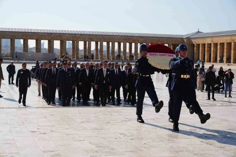 Denizli Sanayi Odası heyeti Ankara’da Anıtkabir ziyareti ve TOBB görüşmesi sırasında