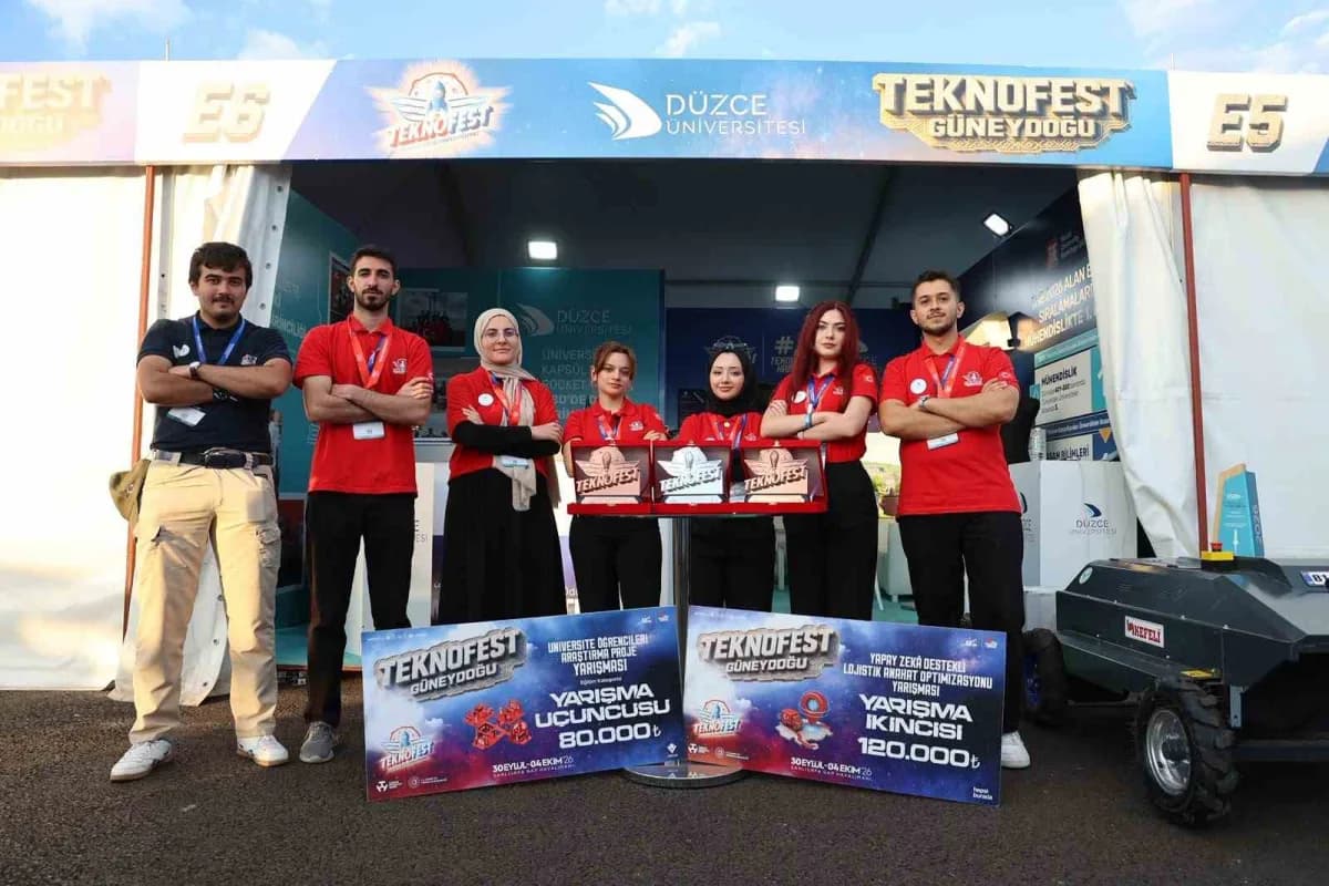 Düzce Üniversitesi TEKNOFEST 2026'da ödül alan takımları ve projeleri tanıtıyor