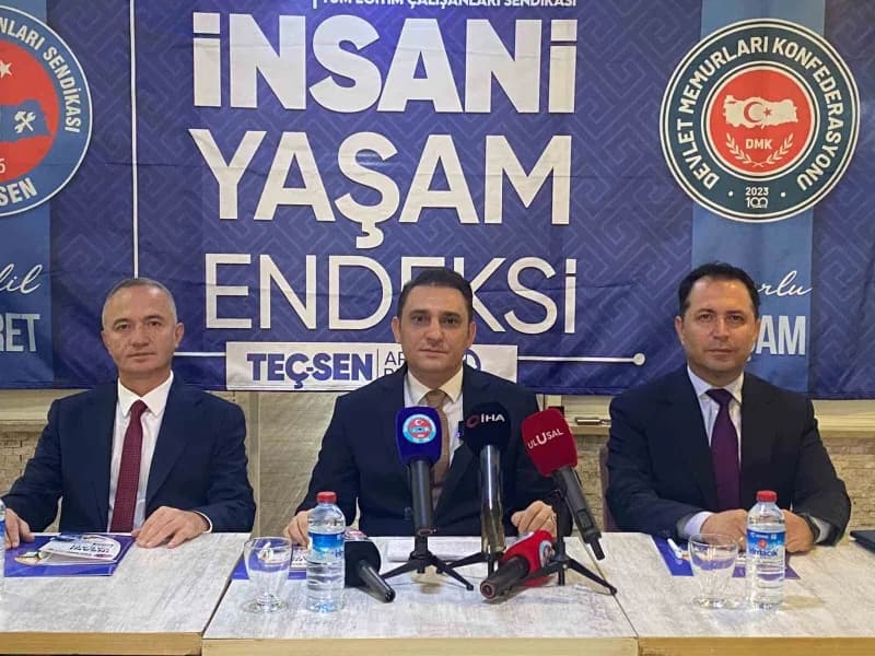 TEÇ-sen AR-ge Birimi tarafından hazırlanan 'İnsani Yaşam Endeksi 2026' raporu gerçekleştirilen basın toplantısında açıkl