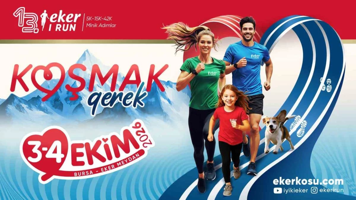 Bursa’da 3-4 Ekim 2026 tarihlerinde gerçekleştirilecek 13. Eker ı Run, sporun yanı sıra dayanışma ve toplumsal faydayı d