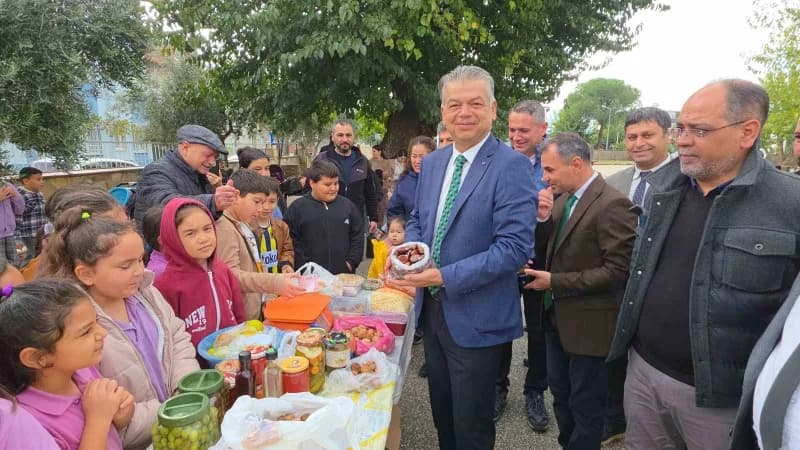 Aydında öğrenciler Ekolojik Pazar kurdu, satış yaptı