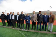 Kayseri Erciyes Yüksek İrtifa Kamp Merkezi’nde yeni tamamlanan atletizm pistinin genel görünümü