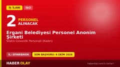 Diyarbakır Ergani Belediyesi Personel A.Ş. 2 kadın silahlı güvenlik personeli alımı ilanı