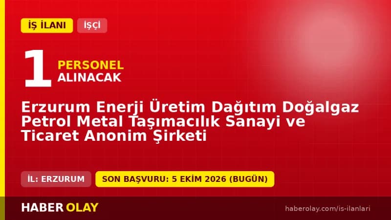 Erzurum Enerji AŞ halk otobüsü şoförü iş ilanı başvuru detayları
