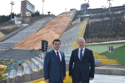 Erzurum Gençlik ve Spor İl Müdürlüğü spor tesislerinde devam eden inşaat ve bakım çalışmaları