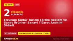 Erzurum Kültür Turizm A.Ş. işçi alımı için başvuru adresi ve tarihleri