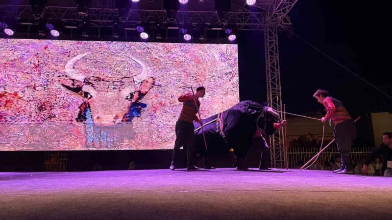 Müzik dinletisinin ardından sahne alan Ege Üniversitesi Ekin Dans Topluluğu ise sergilediği halk oyunları gösterisiyle i