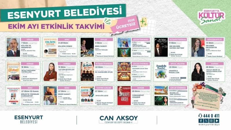 Esenyurt'ta Ekim ayında düzenlenen kültür ve sanat etkinliklerinden bir sahne