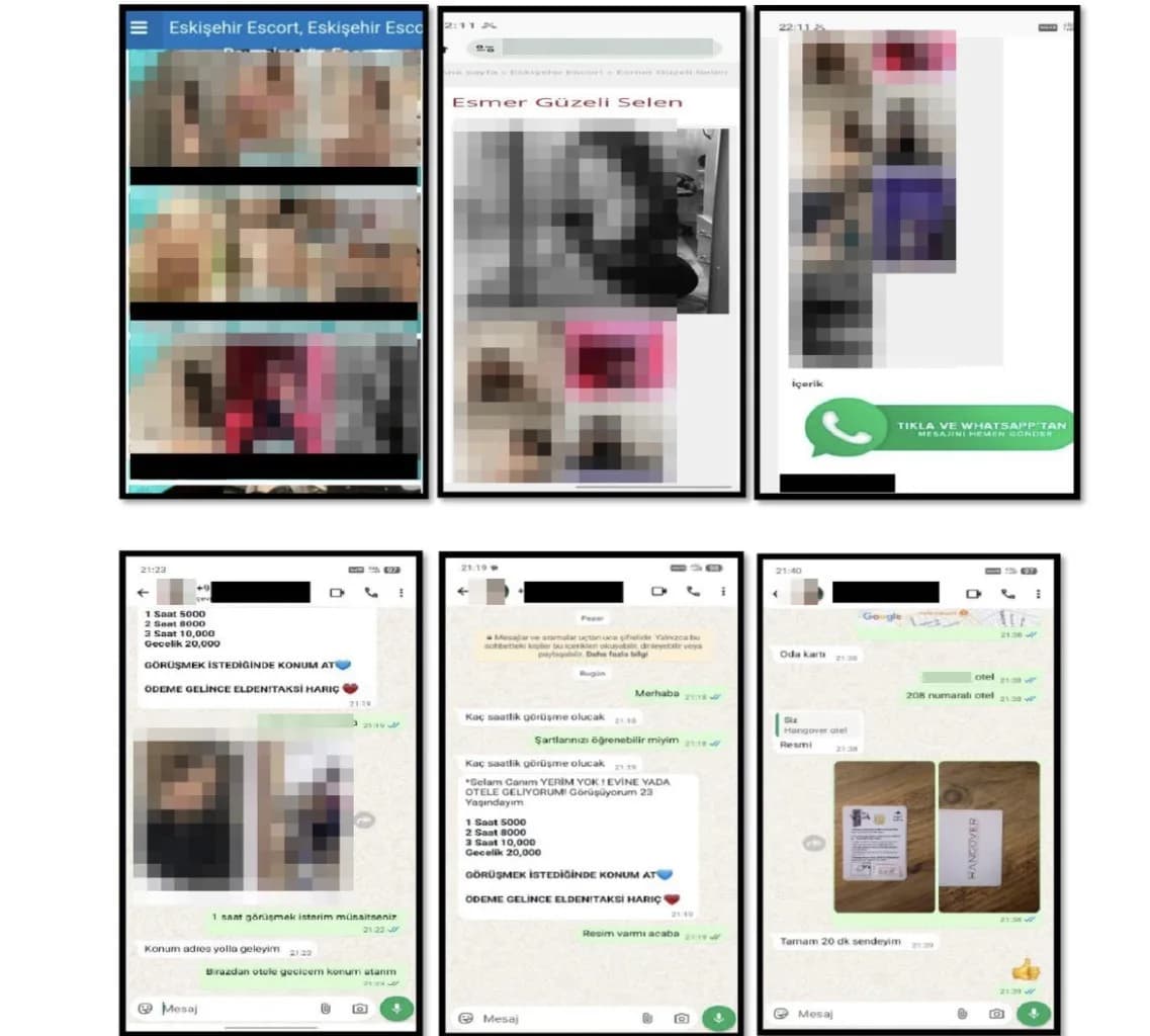 Dijital incelemelerde, internet sitelerinde verilen ilanlar üzerinden organizasyon yürütüldüğü tespi