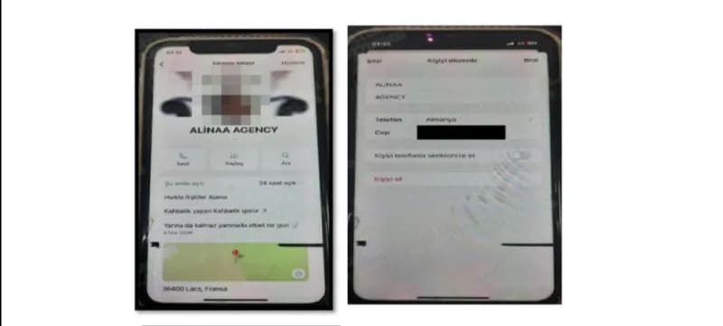 Dijital incelemelerde, internet sitelerinde verilen ilanlar üzerinden organizasyon yürütüldüğü tespi
