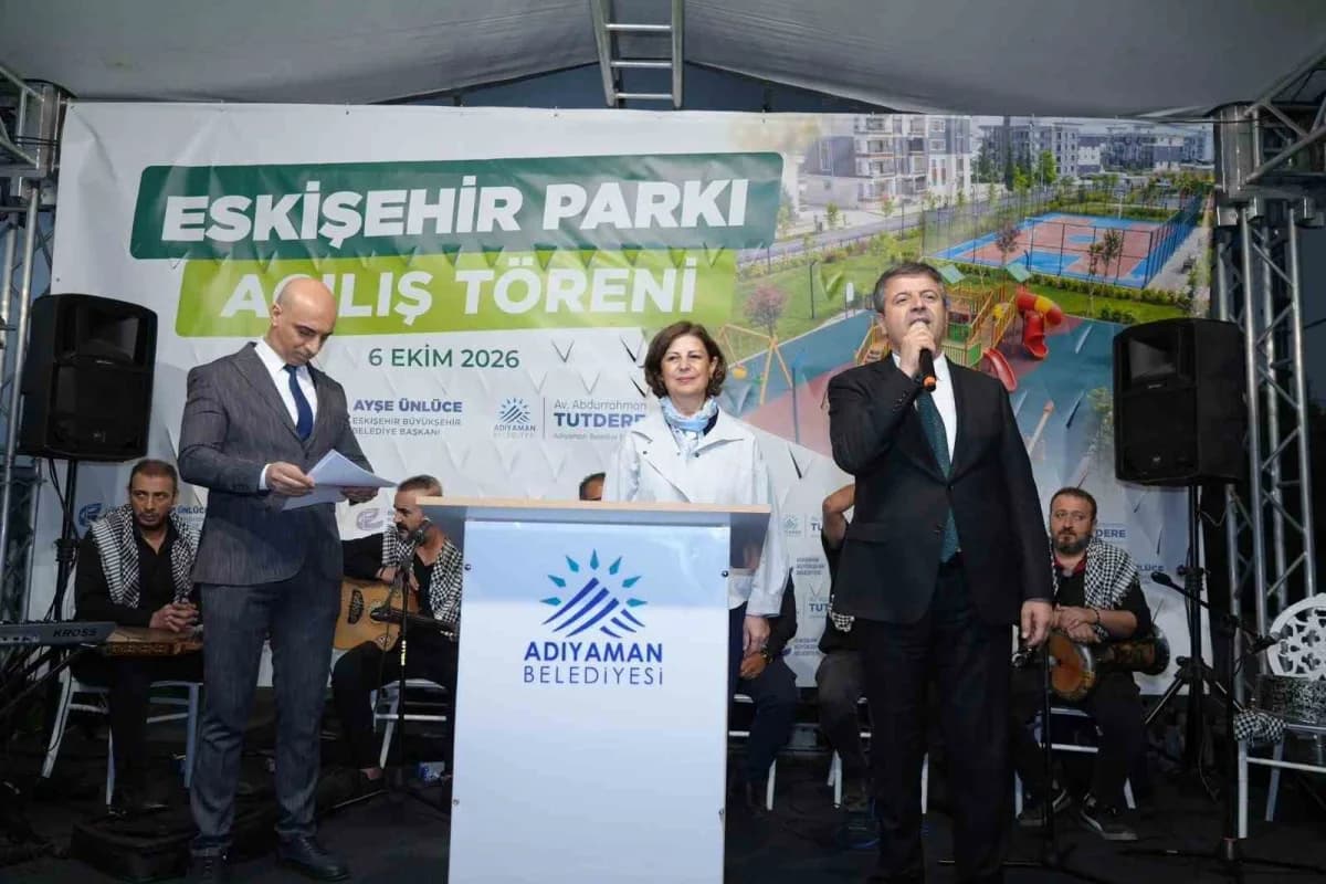 Eskişehir Büyükşehir Belediye Başkanı Ayşe Ünlüce’nin armağanı olarak Adıyaman Yeni Mahalle’de yaptırılan 15 bin 200 met