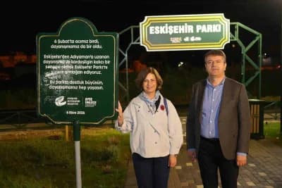 Adıyaman Yeni Mahalle’de açılan 15 bin metrekarelik Eskişehir Parkı açılış töreninden görüntü