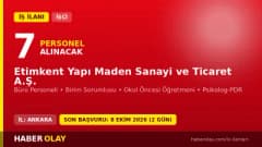ETİMKENT A.Ş. Ankara Etimesgut'ta 7 daimi işçi alımı ilanı başvuru detayları