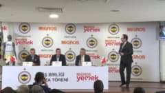 Fenerbahçe Medicana Kadın Voleybol Takımı ve Migros Yemek arasında sponsorluk anlaşması imza töreni