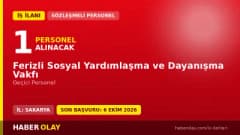 Ferizli Sosyal Yardımlaşma ve Dayanışma Vakfı geçici personel alımı ilanı 2026