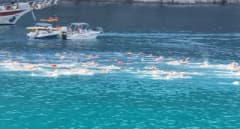 Fethiye’de Kelebekler Vadisi-Ölüdeniz Açık Su Yüzme Yarışı’nda sporcular yarışıyor