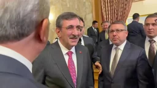 Cumhurbaşkanı Yardımcısı Cevdet Yılmaz TBMM yeni yasama yılı açılış resepsiyonunda konuşuyor