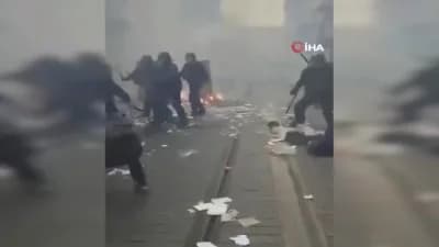 Fransa’da lise eylemleri sırasında polis müdahalesi ve öğrencilerin protesto gösterileri