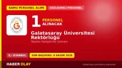 Galatasaray Üniversitesi sözleşmeli bilişim personeli alımı ilanı başvuru detayları