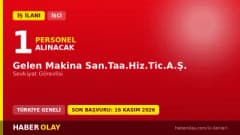 Gelen Makina San.Taa.Hiz.Tic.A.Ş. sevkiyat görevlisi iş ilanı 2026