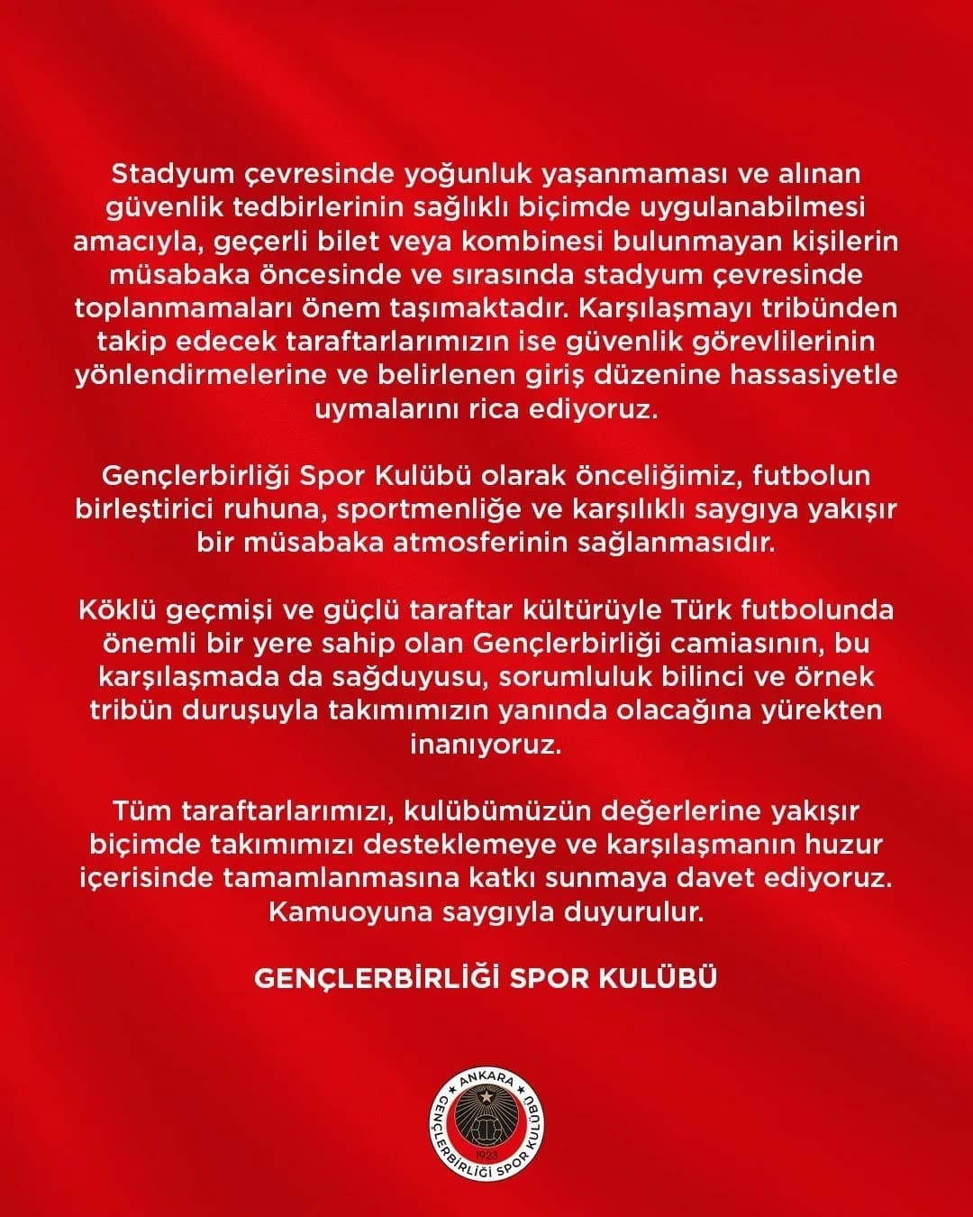 Trendyol Süper Lig’in 7.haftasında oynanacak Gençlerbirliği-Amed Sportif Faaliyetler karşılaşmasına farklı takım logolu